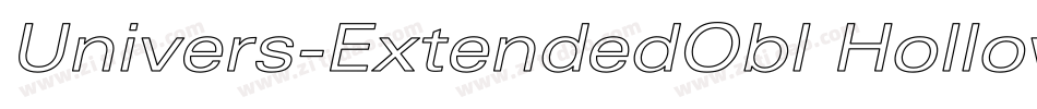 Univers-ExtendedObl Hollow字体转换